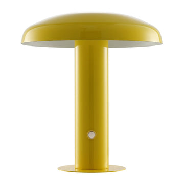 Suillius 11" Contemporary Bohemian Rechargeable/Cordless Iron Integrated LED Mushroom Table Lamp - JONATHAN Y